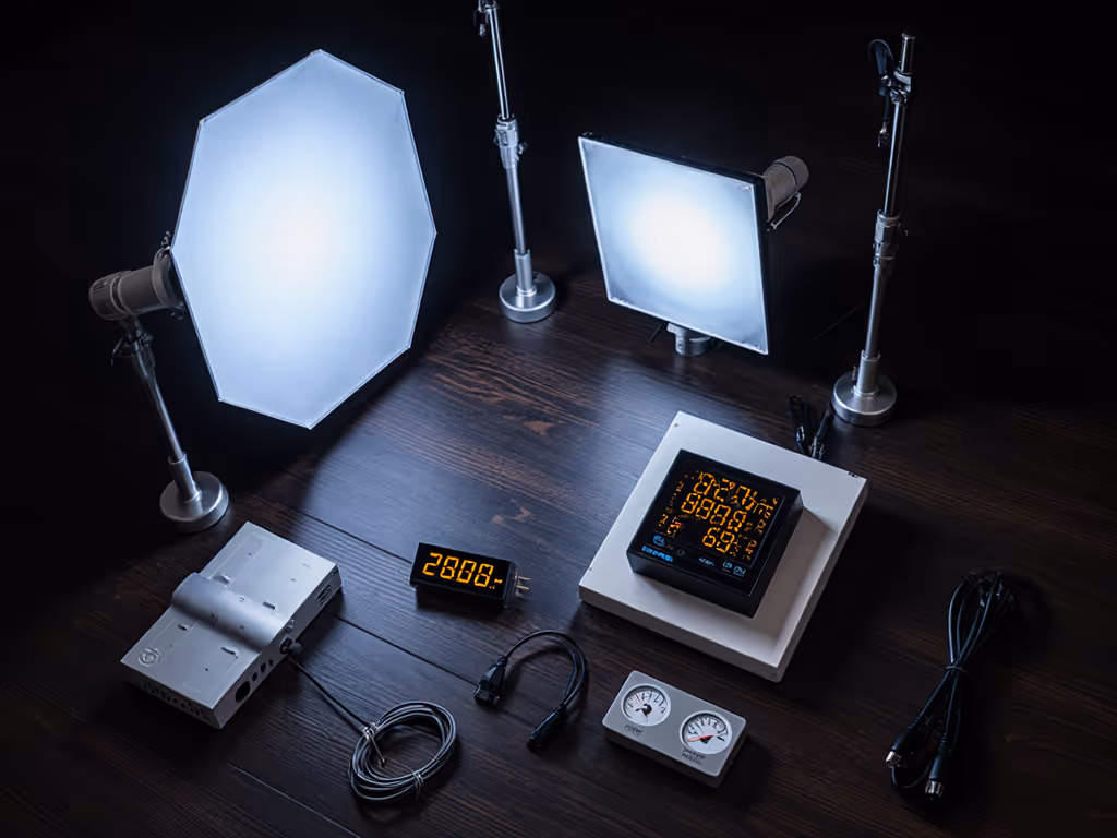 compact_artificial_lighting_setup_for_low-ceiling_room_with_power_load_calculation
