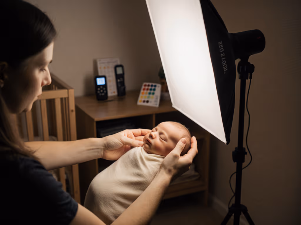 Newborn Photography Lighting: Safe Skin Tone Accuracy