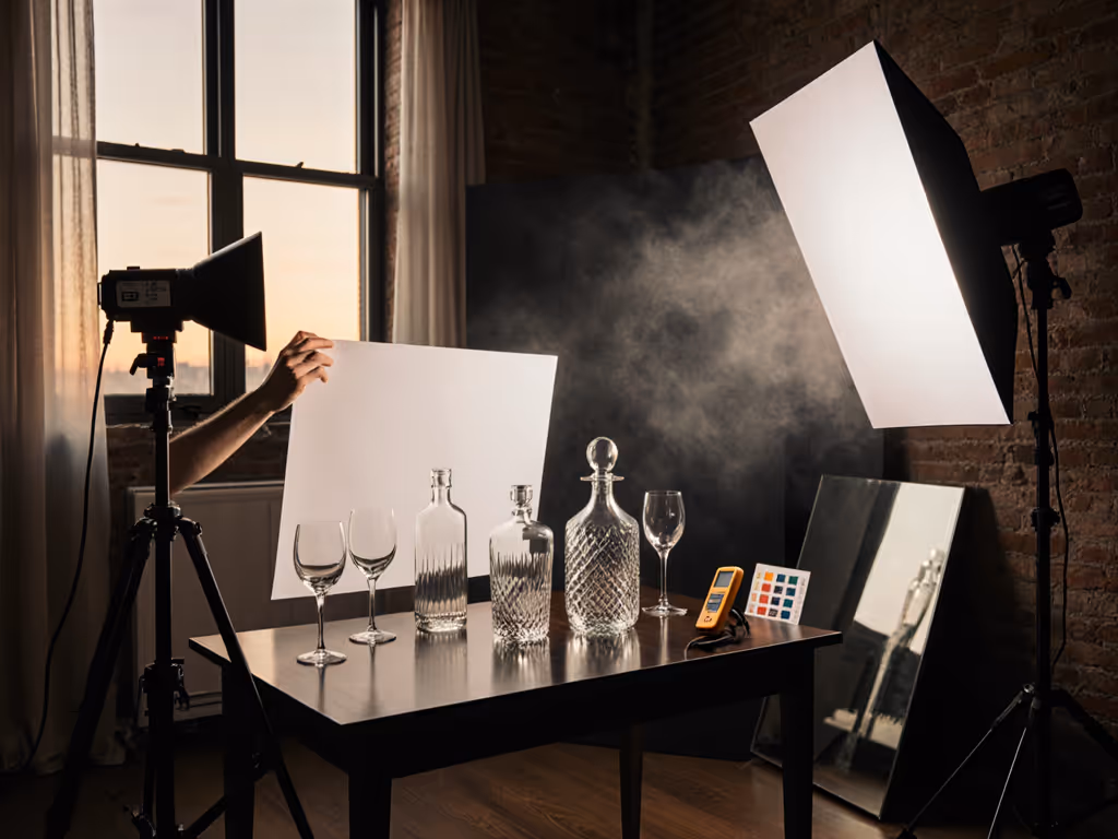 Transparent Product Lighting: Reflection Control System