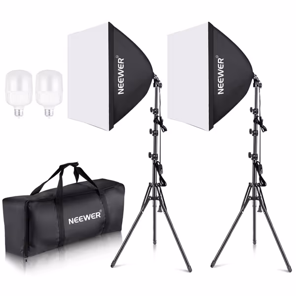 NEEWER 700W Equivalent Softbox Lighting Kit